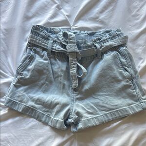 AE Stretch Paper Bag Denim Mom Shorts